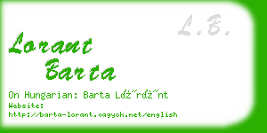 lorant barta business card